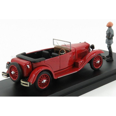 RIO MODELS ALFA ROMEO 1750 TORPEDO CABRIOLET OPEN WITH MUSSOLINI FIGURE AND LETTER 1926 - RED 1/43