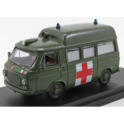 RIO MODELS FIAT 238 VAN TETTO ALTO AMBULANZA ESERCITO ITALIANO 1970 - MILITARY GREEN 1/43