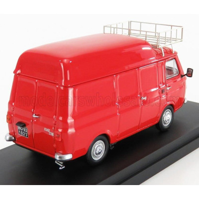 RIO MODELS FIAT 238 VAN TETTO ALTO CON PORTAPACCHI 1965 - HIGH ROOF WITH RACK - RED 1/43