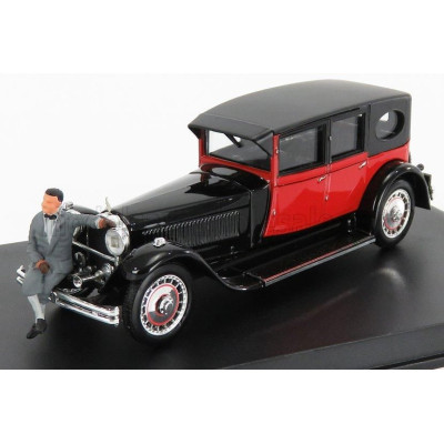 RIO MODELS BUGATTI TYPE 41 ROYALE WITH MR BUGATTI FIGURE 1927 - BLACK RED 1/43