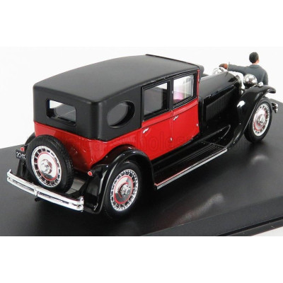 RIO MODELS BUGATTI TYPE 41 ROYALE WITH MR BUGATTI FIGURE 1927 - BLACK RED 1/43