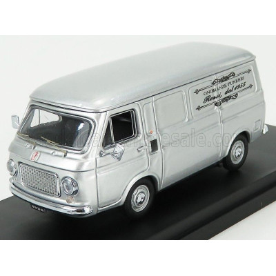 RIO MODELS FIAT 238 VAN ONORANZE FUNEBRI ROSSI 1972 - HEARSE - CARRO FUNEBRE - FUNERAL CAR - SILVER GREY 1/43
