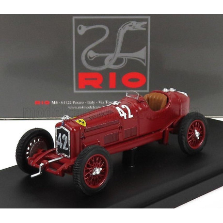 RIO MODELS ALFA ROMEO P3 TIPO B N 42 WINNER CIRCUITO DEL MONTENERO - COPPA CIANO 1934 ACHILLE VARZI - RED 1/43