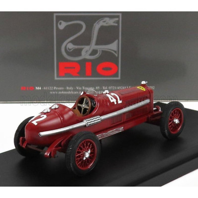RIO MODELS ALFA ROMEO P3 TIPO B N 42 WINNER CIRCUITO DEL MONTENERO - COPPA CIANO 1934 ACHILLE VARZI - RED 1/43