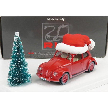 RIO MODELS VOLKSWAGEN BEETLE MAGGIOLINO 1958 - CHRISTMAS EDITION 2022 - NATALE 2022 - RED 1/43
