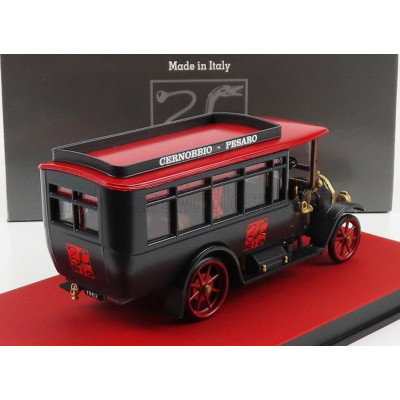 RIO MODELS FIAT 18BL AUTOBUS 1922 - 60th ANNIVERASARY RIO-MODELS 1962-2022 - BLACK RED 1/43