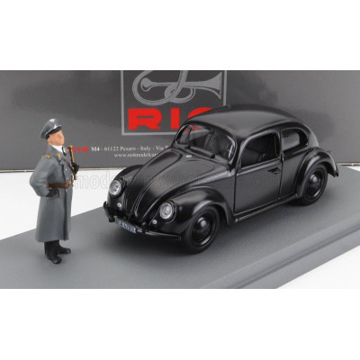 RIO MODELS VOLKSWAGEN BEETLE KAFER KDF WAGEN WITH FIGURE 1941 - BLACK 1/43