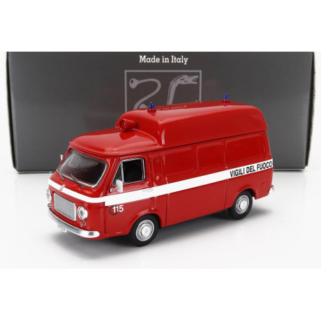 RIO MODELS FIAT 238 TETTO ALTO AMBULANZA VIGILI DEL FUOCO 1970 - RED 1/43