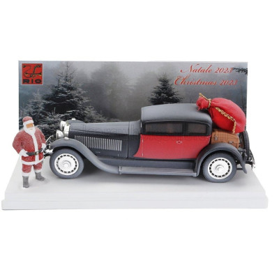 RIO MODELS BUGATTI TYPE 41 ROYALE WEYMANN 1929 - CHRISTMAS EDITION 2023 - CON BABBO NATALE - WITH SANTA CLAUS FIGURE - WHITE BLA