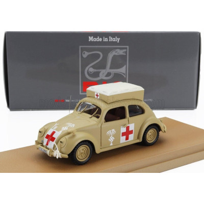 RIO MODELS VOLKSWAGEN BEETLE KAFER MAGGIOLINO AMBULANCE AFRICA KORPS 1941 - MILITARY SAND 1/43