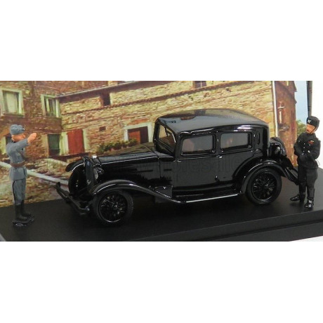 RIO MODELS ALFA ROMEO 6C 1750 - MUSSOLINI PERSONAL CAR - VISITA A PREDAPPIO CASA NATALE - 1930 - WITH FIGURES - EXCLUSIVE CARMOD