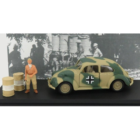 RIO MODELS VOLKSWAGEN AFRICA KORPS WEHRMACHT 1941 WITH FIGURES - MILITARY GREEN SAND 1/43