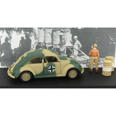 RIO MODELS VOLKSWAGEN AFRICA KORPS WEHRMACHT 1941 WITH FIGURES - MILITARY GREEN SAND 1/43