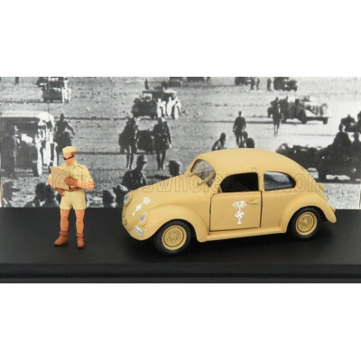 RIO MODELS VOLKSWAGEN KOMMANDEUR AFRICA KORPS 1941 WITH FIGURES - MILITARY SAND 1/43