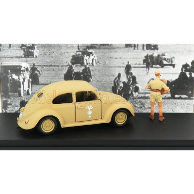 RIO MODELS VOLKSWAGEN KOMMANDEUR AFRICA KORPS 1941 WITH FIGURES - MILITARY SAND 1/43