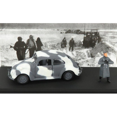 RIO MODELS VOLKSWAGEN KDF WEHRMACHT WINTER 1941 WITH FIGURES - MILITARY GREY WHITE 1/43
