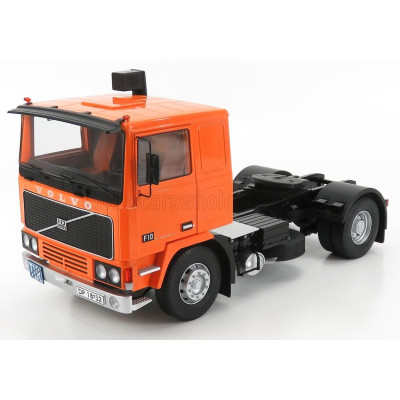 ROAD KINGS VOLVO F10 TURBO 6 TRACTOR TRUCK 2-ASSI WITH DECAL SET 1977 - ORANGE BLACK 1/18