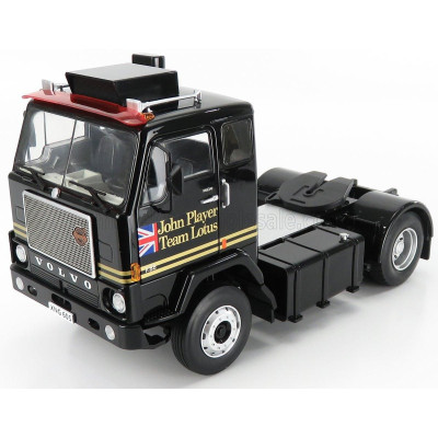 ROAD KINGS VOLVO F88 TRACTOR TRUCK TEAM LOTUS WITH UNION JACK 2-ASSI 1978 - BLACK 1/18