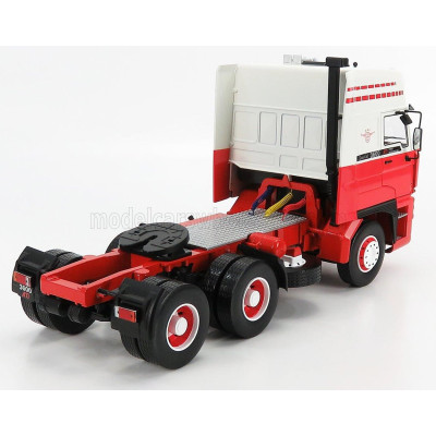 ROAD KINGS DAF 3600 SPACE CAB TRACTOR TRUCK 3-ASSI 1986 - RED WHITE 1/18