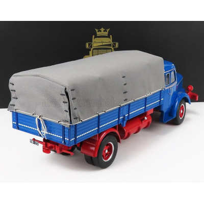 ROAD KINGS KRUPP TITAN SWL80 TRUCK CANVAS TOP TELONATO 2-ASSI 1950 - BLUE RED 1/18
