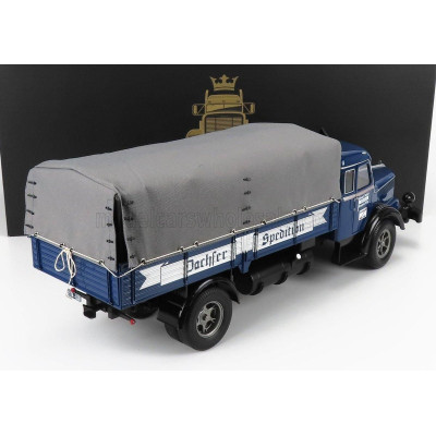 ROAD KINGS KRUPP TITAN SWL80 DACHSER TRUCK CANVAS TOP TELONATO 2-ASSI 1950 - DARK BLUE BLACK 1/18
