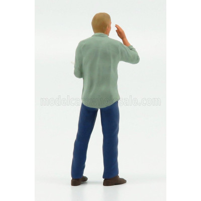 ROAD KINGS FIGURES MAN TRUCKER GUNTHER STANDING - BLUE GREY 1/18