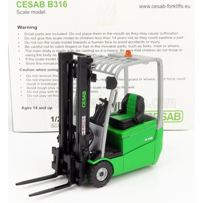ROS MODEL CESAB B316 CARRELLO ELEVATORE VERTICALE - VERTICAL ORDER PICKER 3 WHEELS - GREEN BLACK 1/23