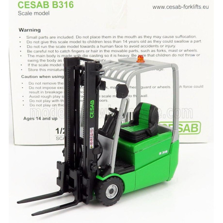 ROS MODEL CESAB B316 CARRELLO ELEVATORE VERTICALE - VERTICAL ORDER PICKER 3 WHEELS - GREEN BLACK 1/23