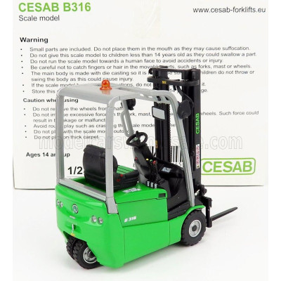 ROS MODEL CESAB B316 CARRELLO ELEVATORE VERTICALE - VERTICAL ORDER PICKER 3 WHEELS - GREEN BLACK 1/23