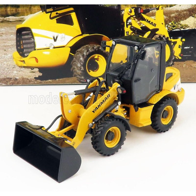 ROS MODEL YANMAR V8 RUSPA GOMMATA - TRACTOR SCRAPER - YELLOW GREY 1/32