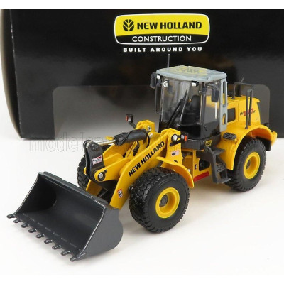 ROS MODEL NEW HOLLAND W190B RUSPA GOMMATA - TRACTOR SCRAPER - YELLOW 1/50