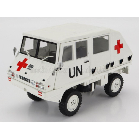 SCHUCO STEYR-PUCH HAFLINGER UN AMBULANCE 1975 - WHITE 1/18