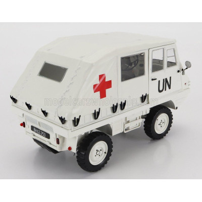 SCHUCO STEYR-PUCH HAFLINGER UN AMBULANCE 1975 - WHITE 1/18
