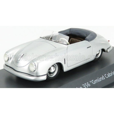 SCHUCO PORSCHE 356 GMUND CABRIO OPEN 1952 - SILVER 1/43