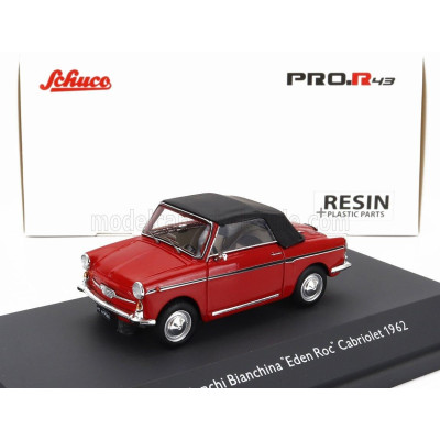 SCHUCO AUTOBIANCHI BIANCHINA CABRIOLET CLOSED EDEN ROC 1964 - RED 1/43