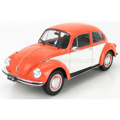 SOLIDO VOLKSWAGEN BEETLE 1303 1974 - ORANGE WHITE 1/18
