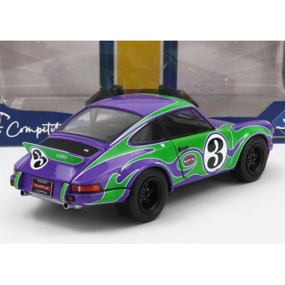SOLIDO PORSCHE 911 RSR COUPE N 3 HAPPY TRIBUTE 1973 - PURPLE GREEN 1/18