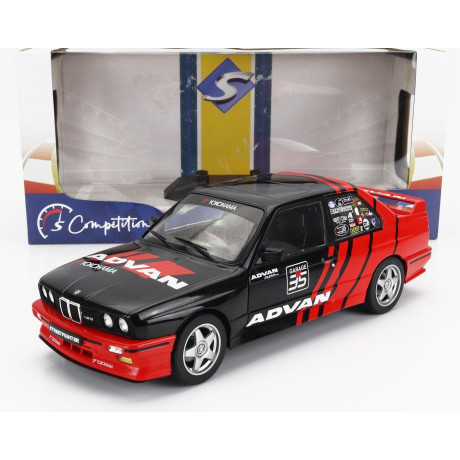 SOLIDO BMW 3-SERIES M3 (E30) ADVAN RALLY DRIFT TEAM 1990 - RED BLACK 1/18