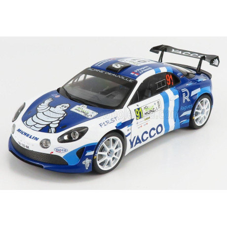 SOLIDO RENAULT A110 ALPINE N 91 WINNER RGT CLASS RALLY MONZA 2020 P.RAGUES - J.PESENTI - 2 TONE BLUE WHITE 1/18