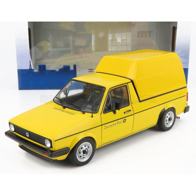SOLIDO VOLKSWAGEN CADDY PICK-UP MKI CLOSED VAN POSTE 1982 - YELLOW 1/18