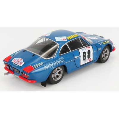 SOLIDO RENAULT ALPINE A110 1600S N 88 WINNER RALLY PORTUGAL 1971 JEAN P.NICOLAS - J.TODT - BLUE RED 1/18