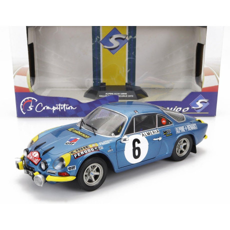 SOLIDO RENAULT ALPINE A110 1600S (night version) N 6 RALLY MONTECARLO 1972 J.CANDRUET - P.PAGANI - BLUE MET 1/18