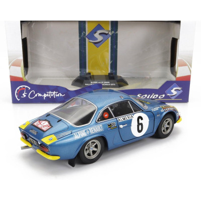 SOLIDO RENAULT ALPINE A110 1600S (night version) N 6 RALLY MONTECARLO 1972 J.CANDRUET - P.PAGANI - BLUE MET 1/18
