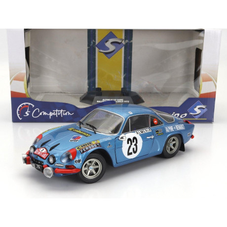 SOLIDO RENAULT ALPINE A110 1600S (night version) N 23 RALLY MONTECARLO 1972 JEAN PIERRE NICOLAS - MICHEL VIAL - BLUE MET 1/18