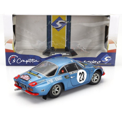 SOLIDO RENAULT ALPINE A110 1600S (night version) N 23 RALLY MONTECARLO 1972 JEAN PIERRE NICOLAS - MICHEL VIAL - BLUE MET 1/18