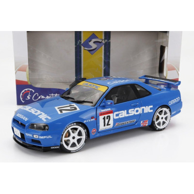 SOLIDO NISSAN SKYLINE GT-R (R34) STREETFIGHTER N 12 CALSONIC TRIBUTE 2000 - BLUE 1/18