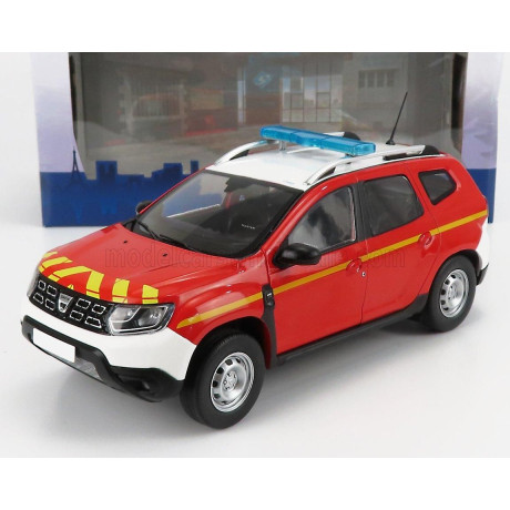 SOLIDO DACIA DUSTER MKII SAPEURS POMPIERS 2018 - RED YELLOW 1/18