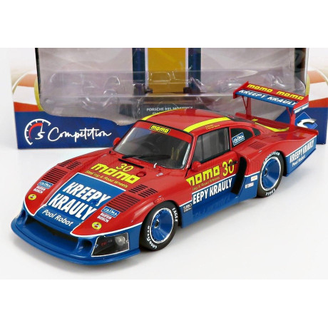 SOLIDO PORSCHE 935 MOBY DICK N 6h MID OHIO 1983 - RED BLUE 1/18