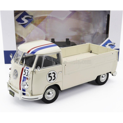 SOLIDO VOLKSWAGEN T1b PICK-UP N 53 (HERBIE) 1950 - BEIGE 1/18