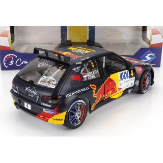 SOLIDO PEUGEOT 306 MAXI RED BULL N 4 6th RALLY MONT BLANC 2021 S.LOEB - D.ELENA - BLUE YELLOW RED 1/18